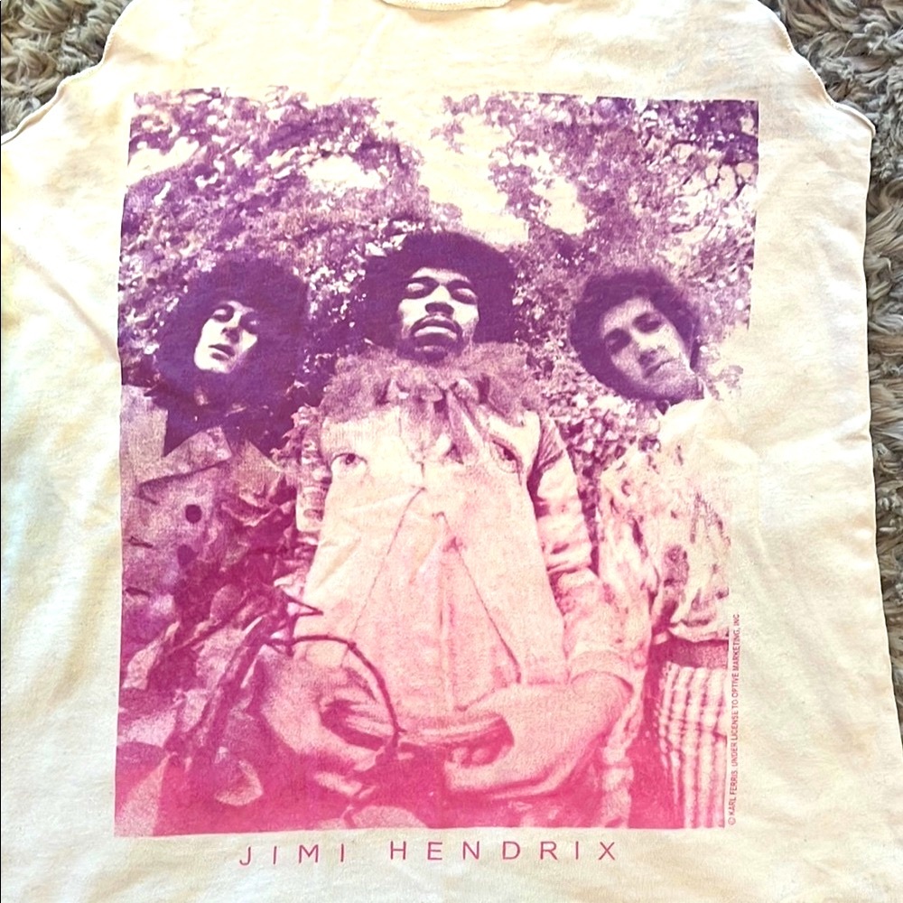 Jimi Hendrix Graphic Tank Top - White